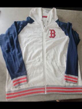 Boston Red SOX - MLB - Fanatics White & Navy Zip Hoodie